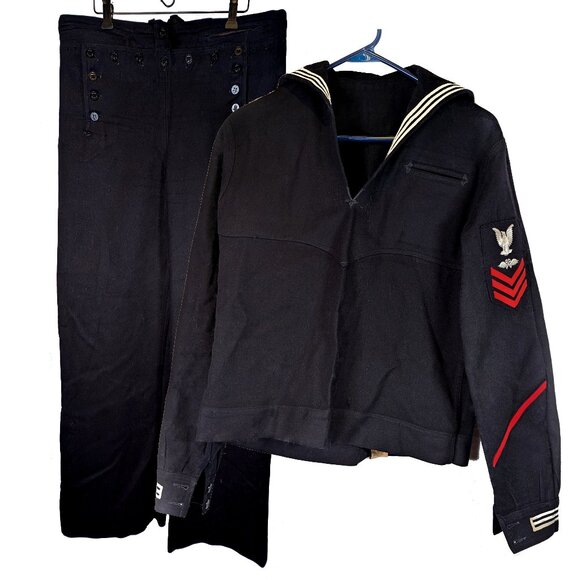 WWII era US Navy Cracker Jack Jacket and Pants Size Medium - Picture 1 of 12